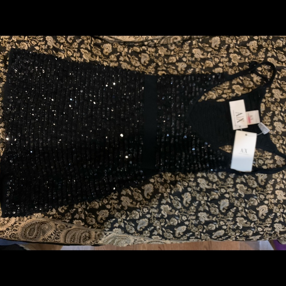 NWT Armani Exchange sequin tank top